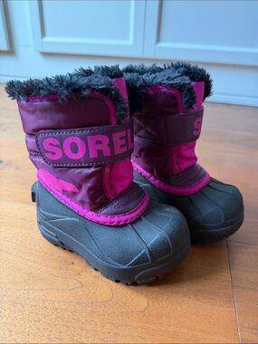 SOREL / Fur Lined Winter Snow Boots / Pink Purple / US 6
